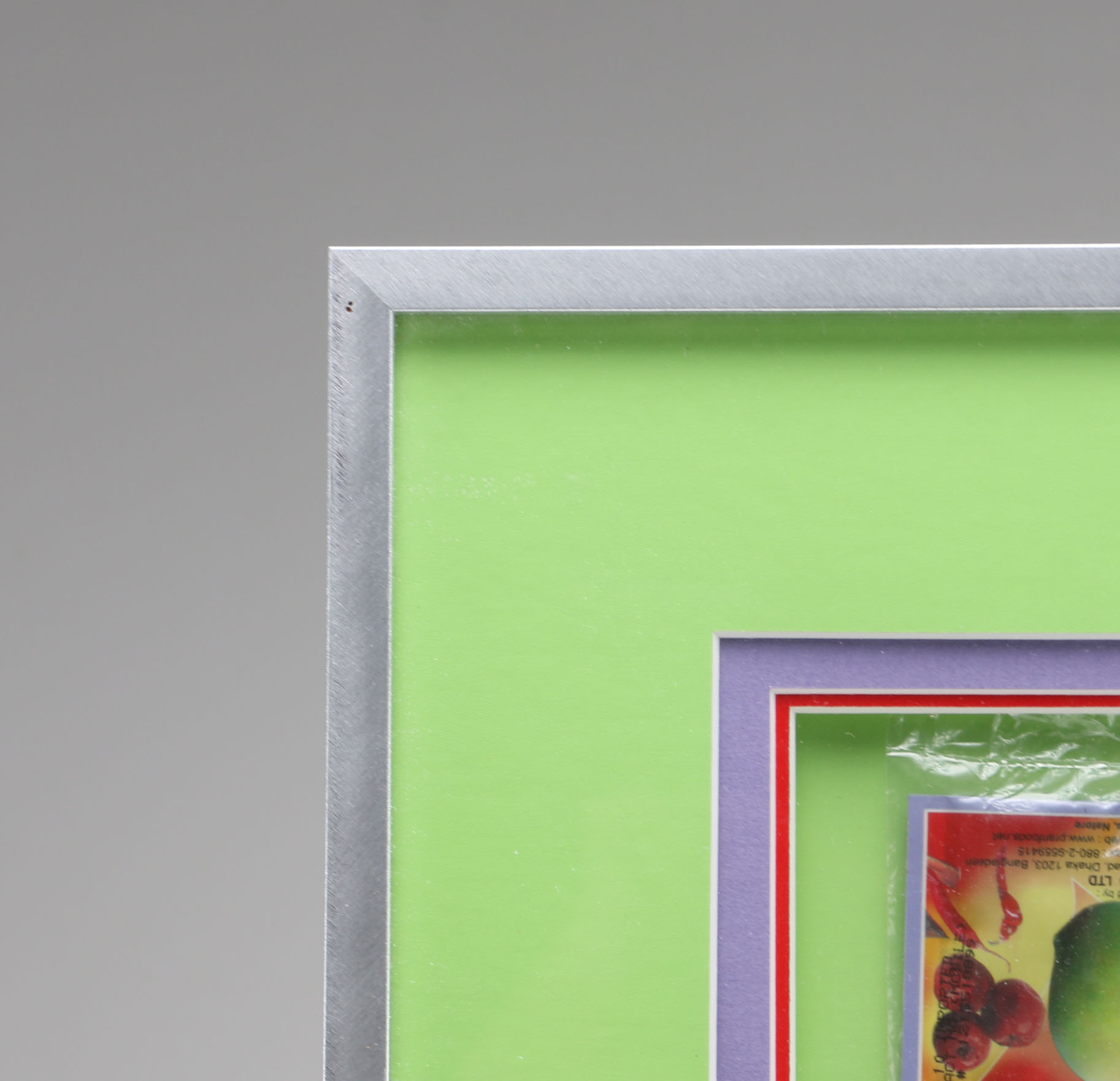Framed Colorful Food Packaging Artwork