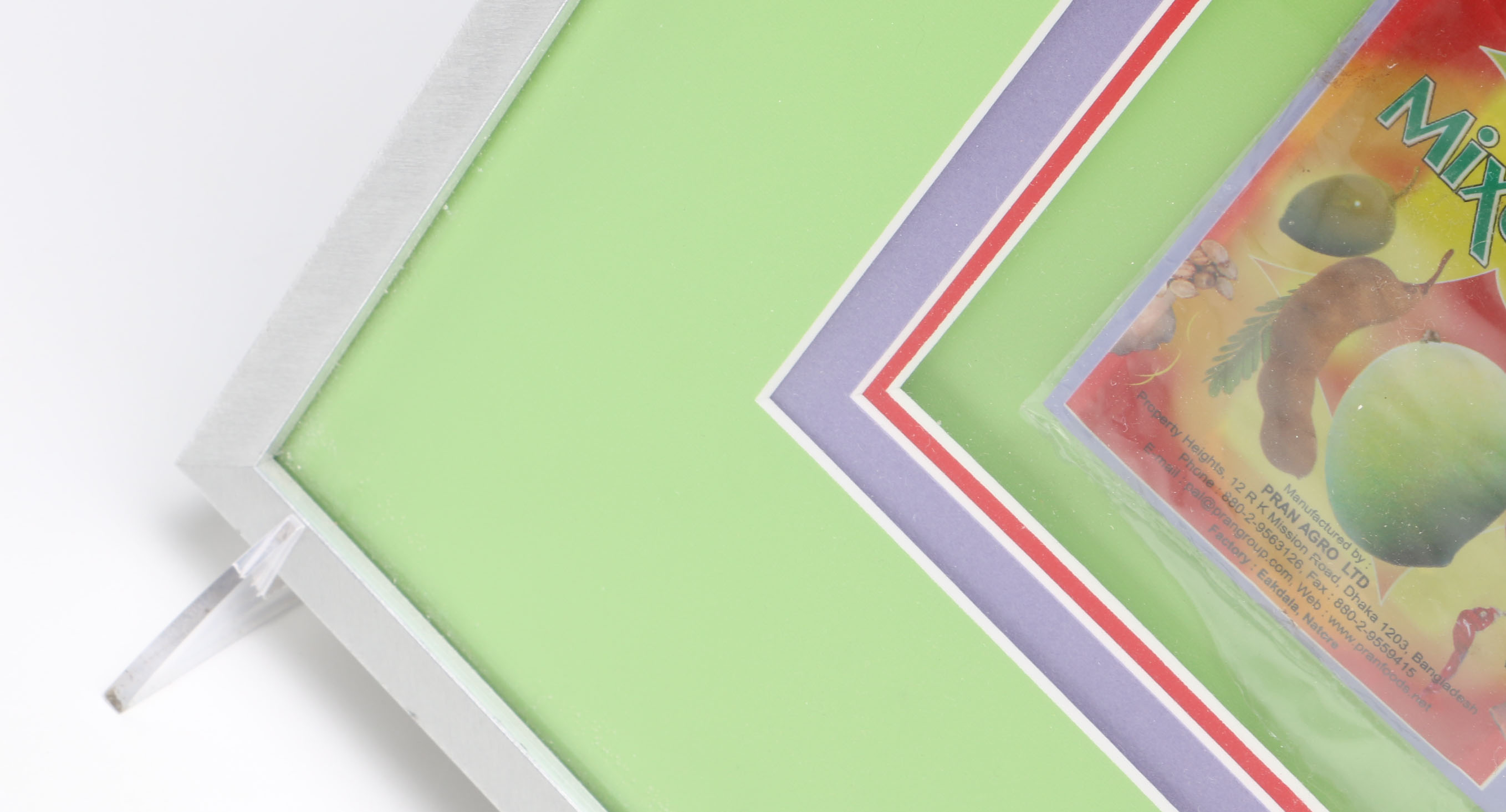 Framed Colorful Food Packaging Artwork