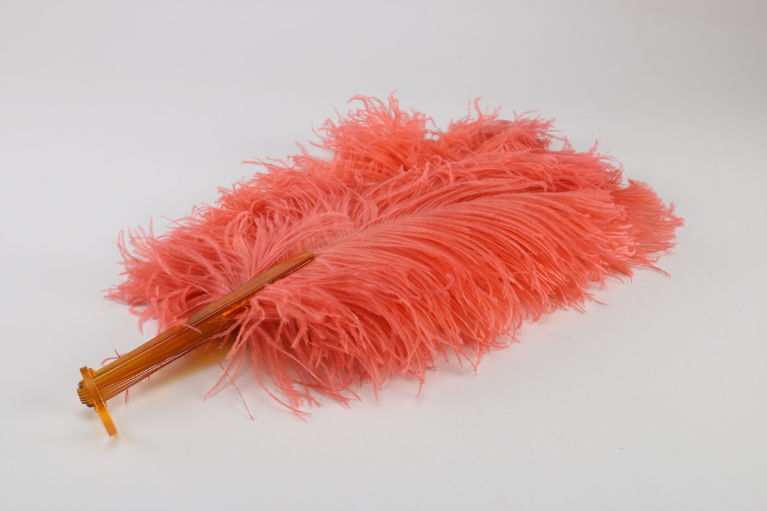 1920s Pink Ostrich Feather Fan