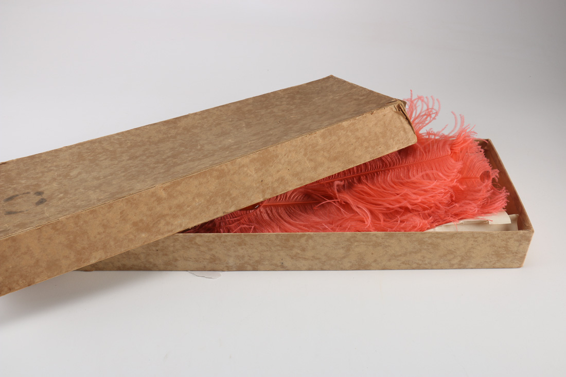 1920s Pink Ostrich Feather Fan