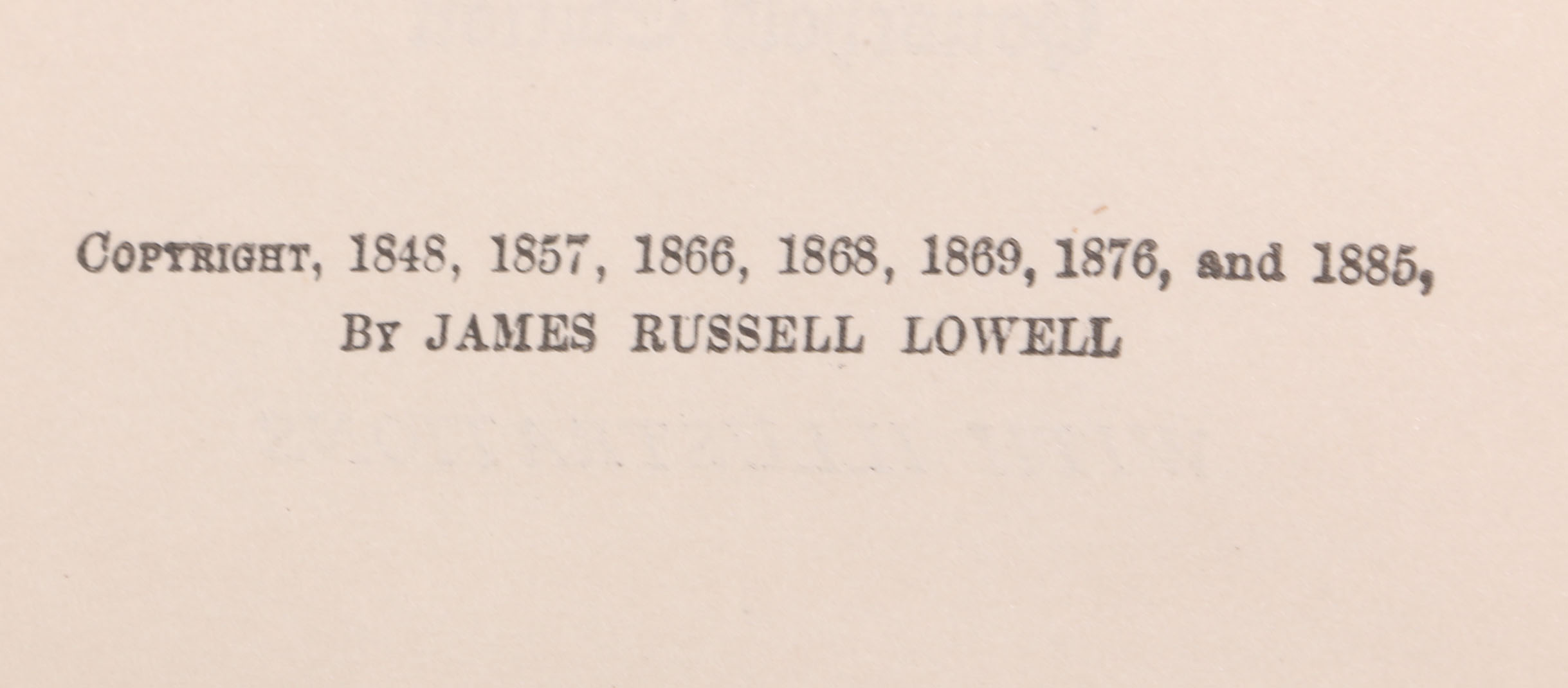 1885 "The Poetical Works of James Russell Lowell"
