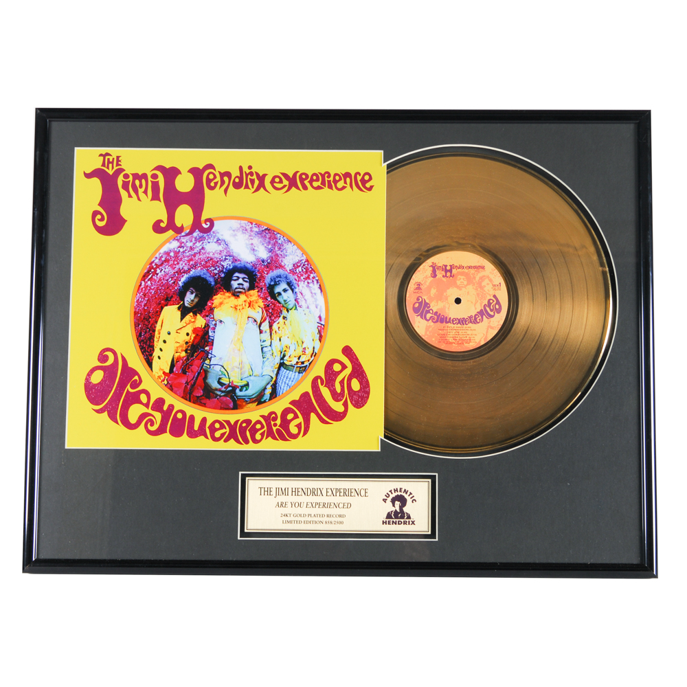 The Jimi Hendrix Experience "Are You Experienced" Limited Edition Framed Gold Plated Record