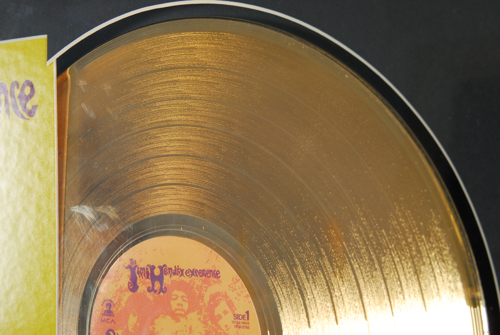 The Jimi Hendrix Experience "Are You Experienced" Limited Edition Framed Gold Plated Record