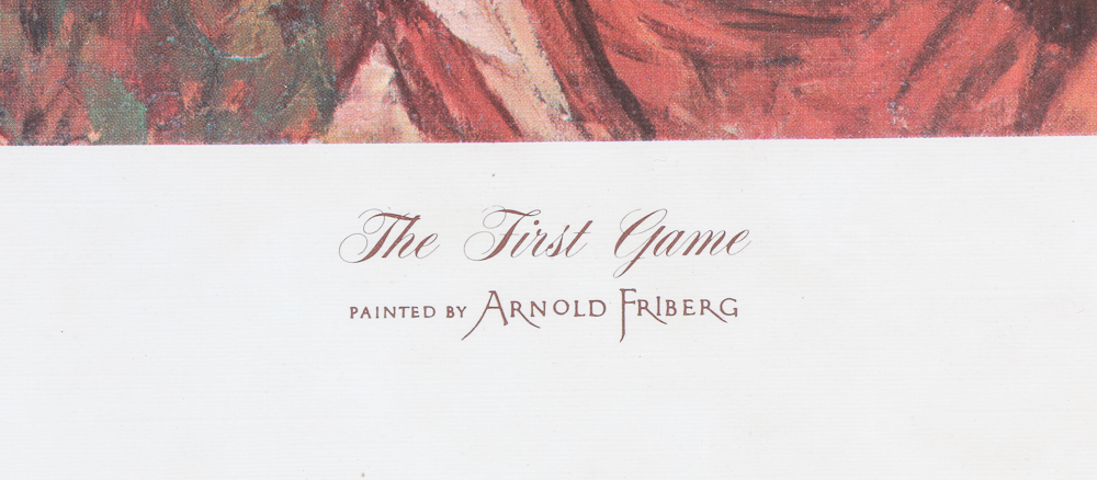 Two Arnold Friberg Offset Lithographs of Historic Football Games