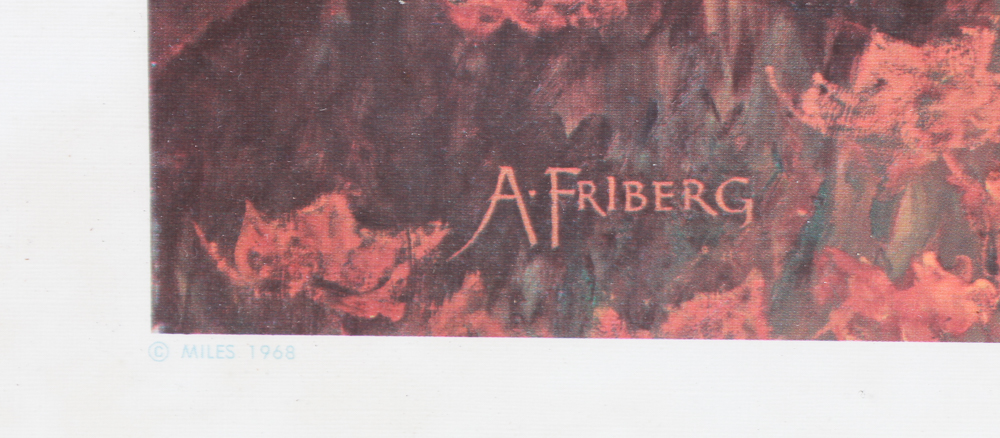 Two Arnold Friberg Offset Lithographs of Historic Football Games