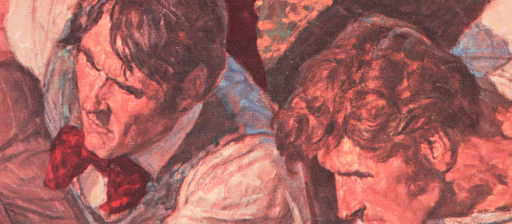 Two Arnold Friberg Offset Lithographs of Historic Football Games