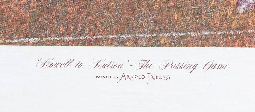 Two Arnold Friberg Offset Lithographs of Historic Football Games