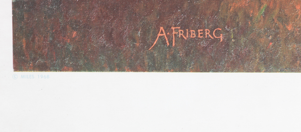 Two Arnold Friberg Offset Lithographs of Historic Football Games