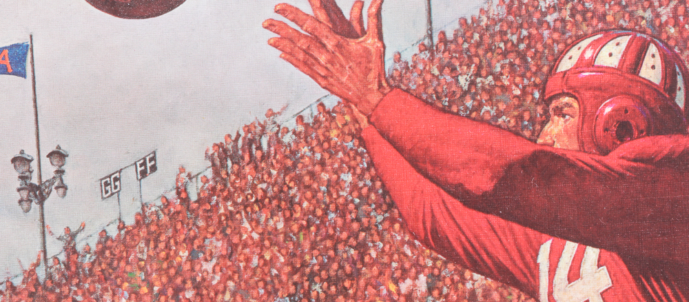 Two Arnold Friberg Offset Lithographs of Historic Football Games