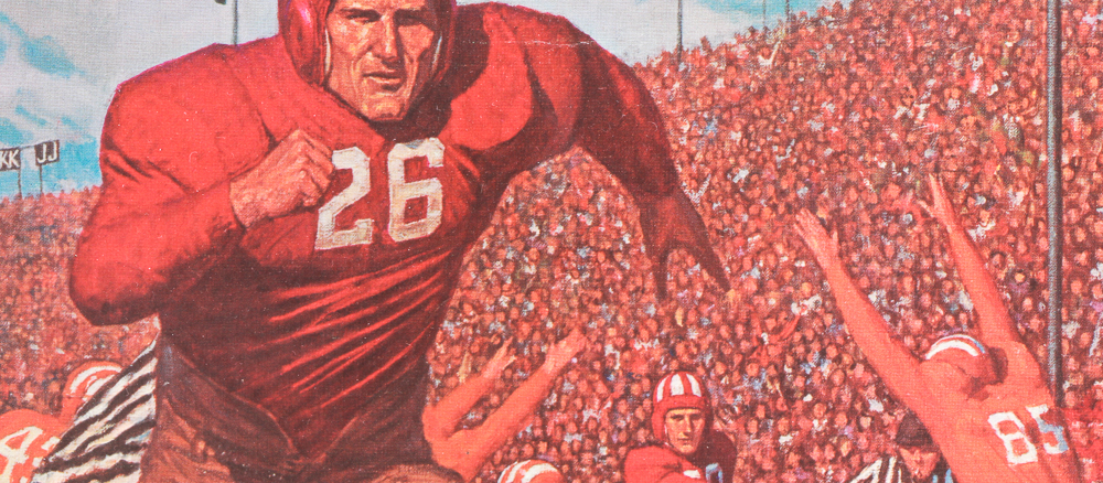 Two Arnold Friberg Offset Lithographs of Historic Football Games