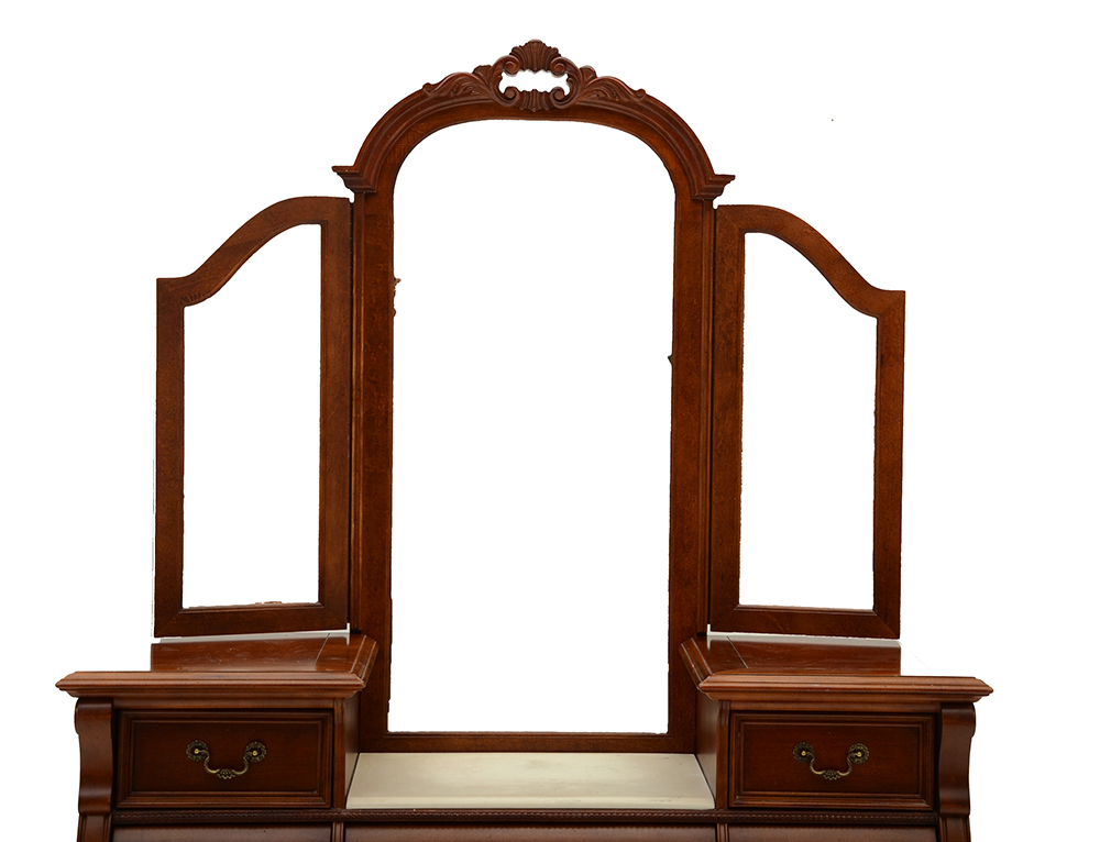 Stanley Furniture Vanity with Tri-fold Mirror