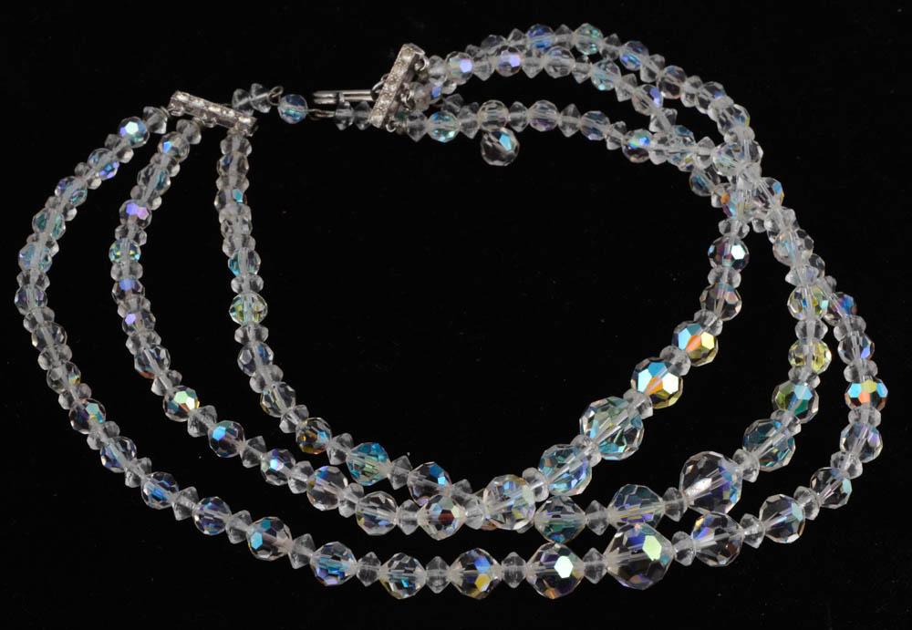 Vintage Marvella Faux Pearl and Crystal Rhinestone Set