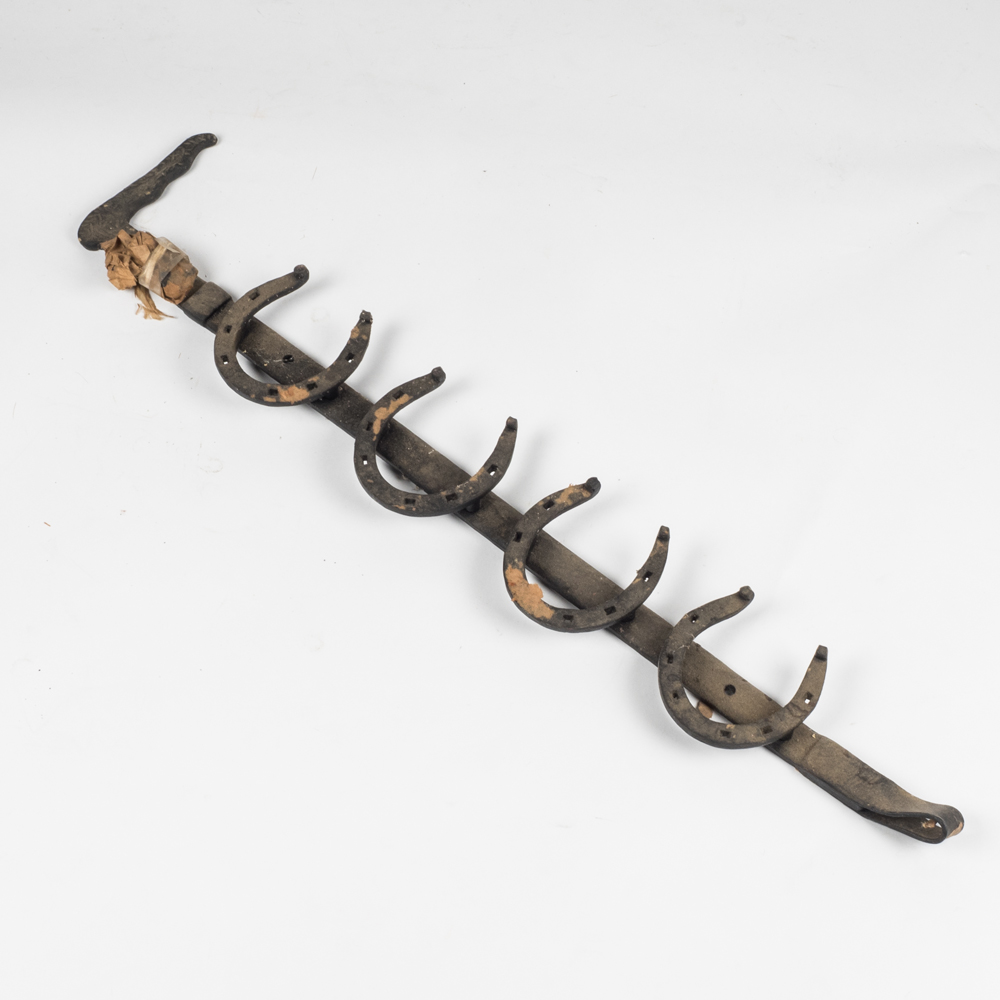 Wrought Iron Horse Shoe Rack