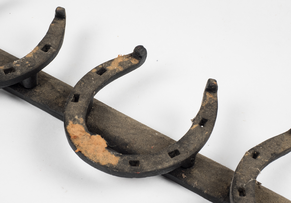 Wrought Iron Horse Shoe Rack
