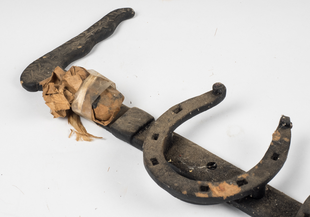 Wrought Iron Horse Shoe Rack