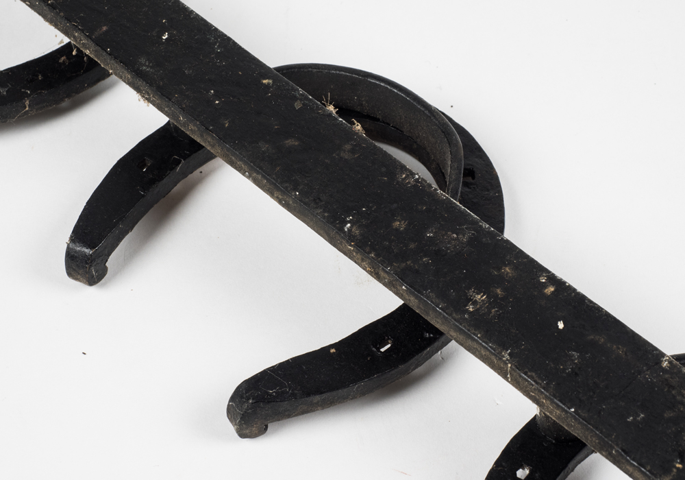 Wrought Iron Horse Shoe Rack