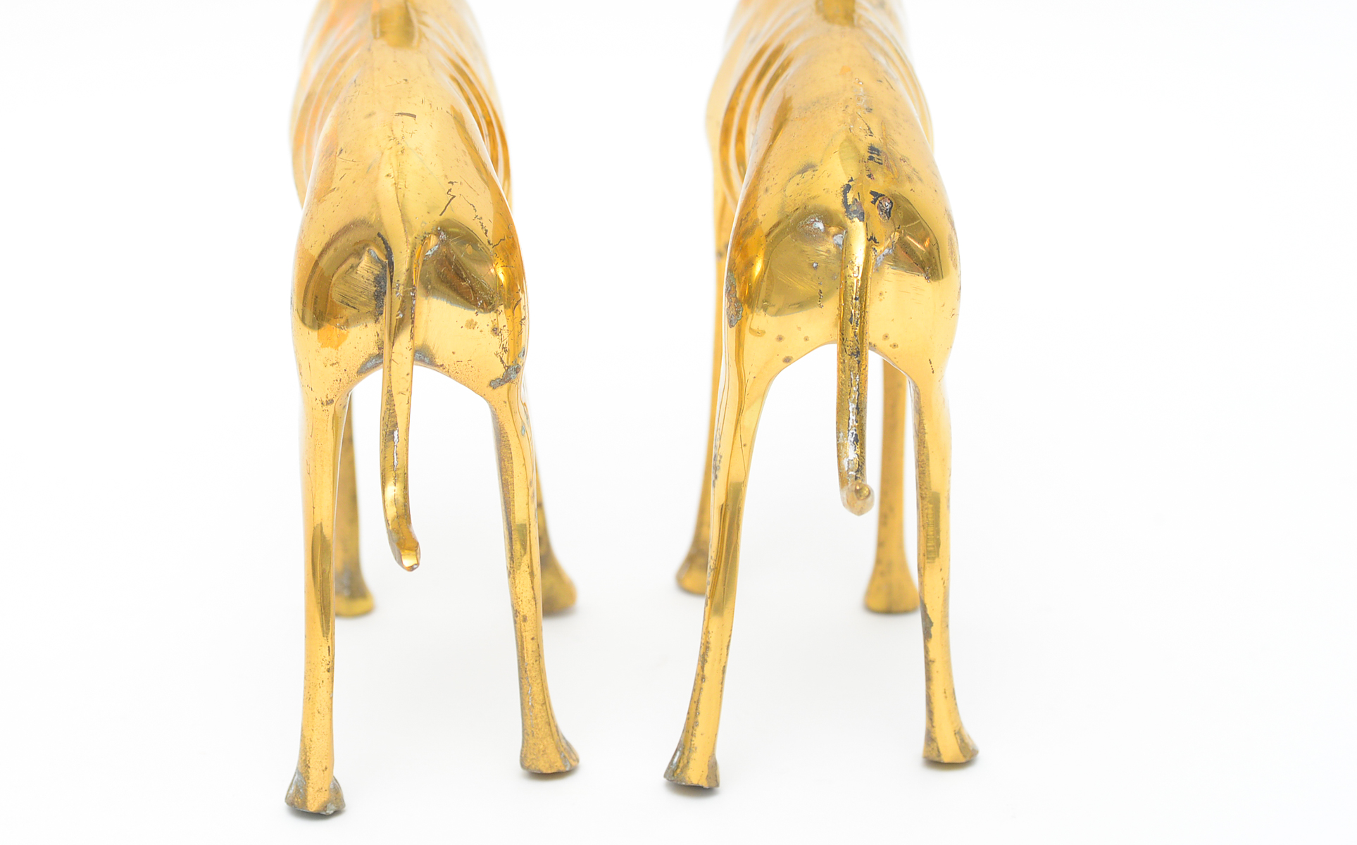 Pair of Vintage Brass Greyhounds