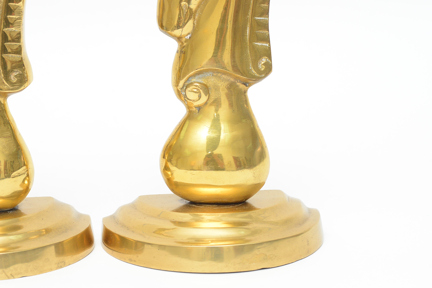 Pair of Vintage Brass Knight Bookends