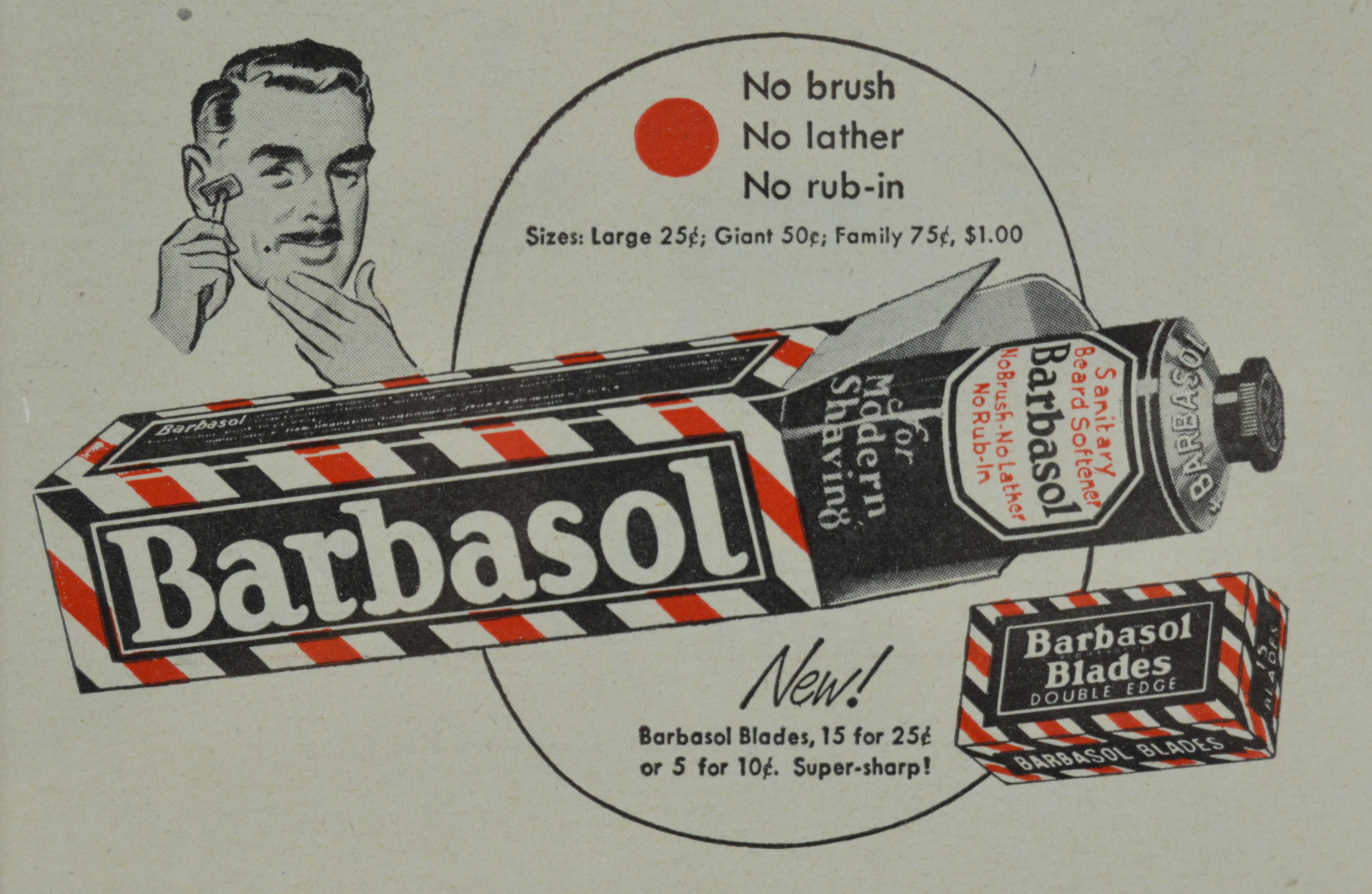 Original 1945 Barbasol Magazine Advertisement