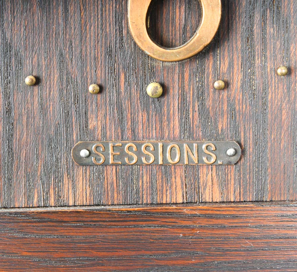 Sessions Arts and Crafts Mission Oak Grandfather Clock