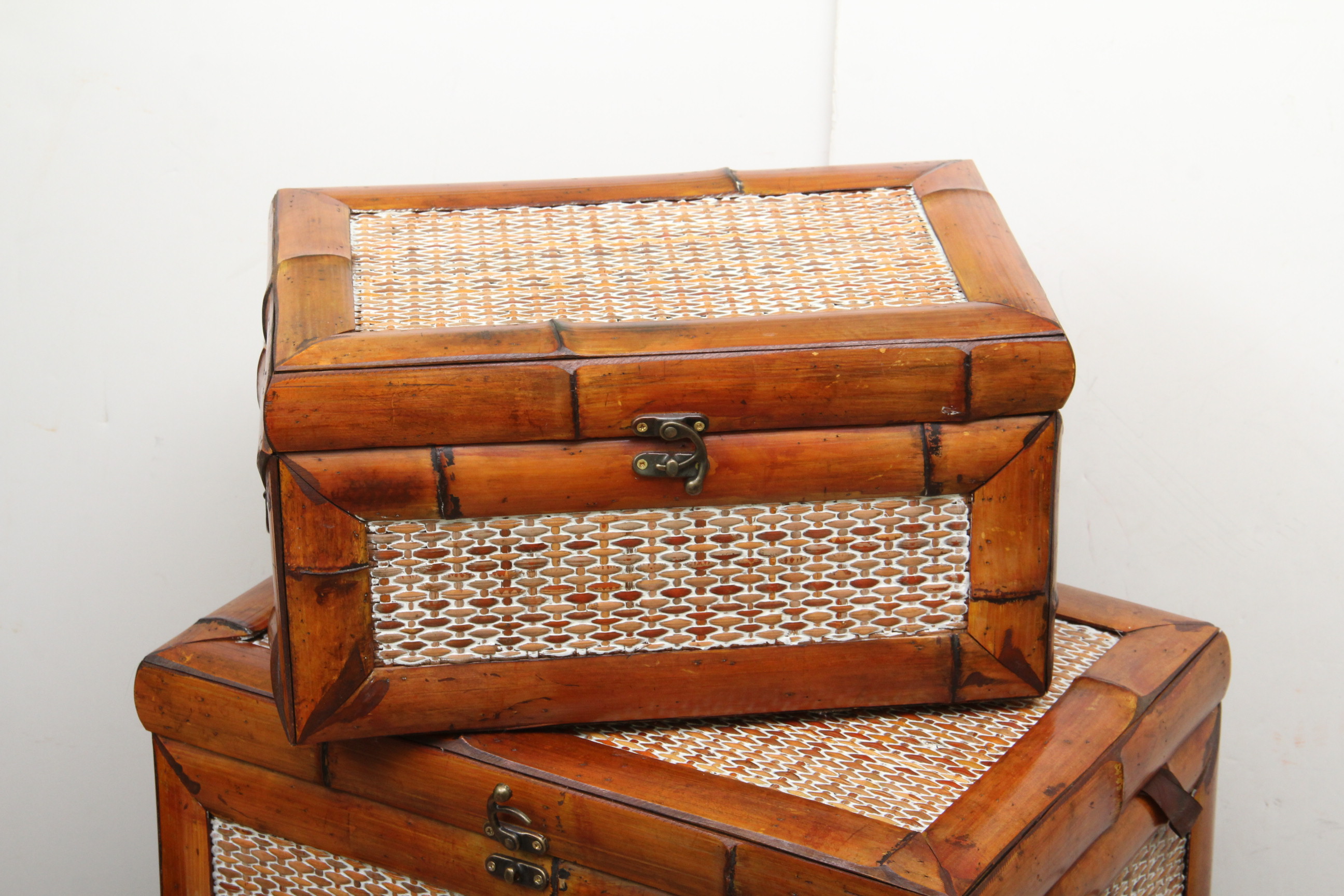 Set of Three Bamboo Nesting Boxes