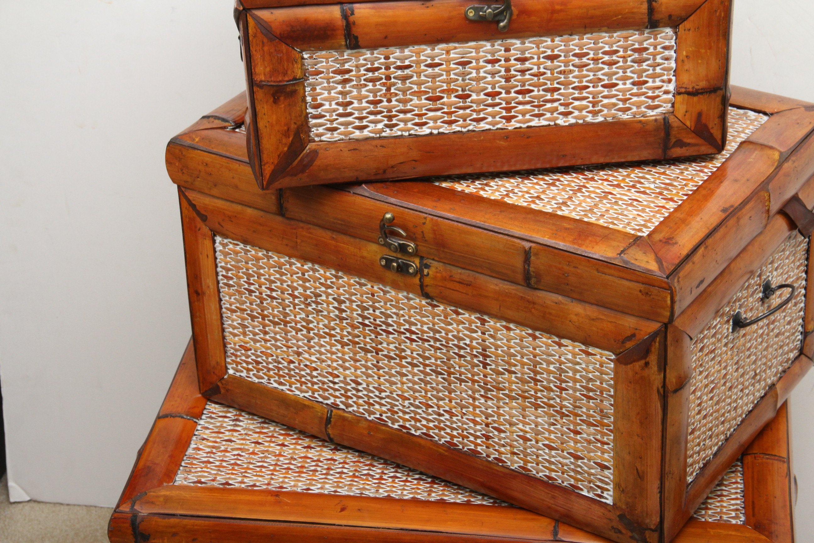 Set of Three Bamboo Nesting Boxes