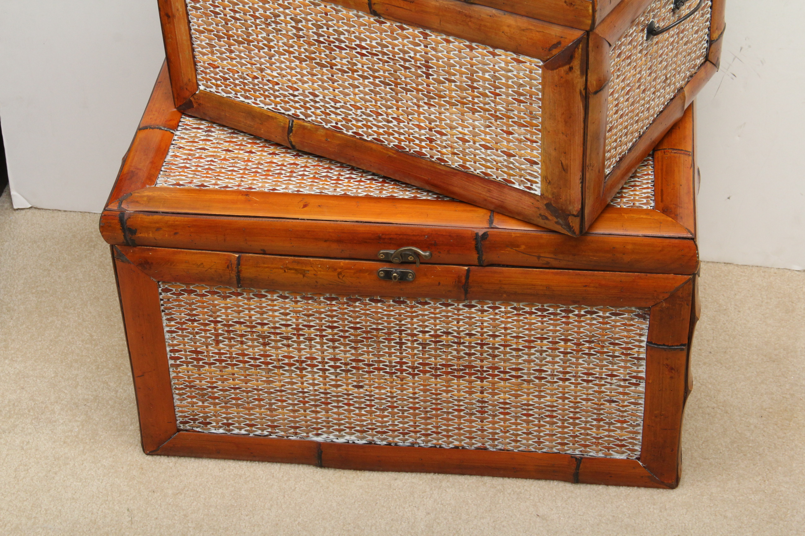 Set of Three Bamboo Nesting Boxes