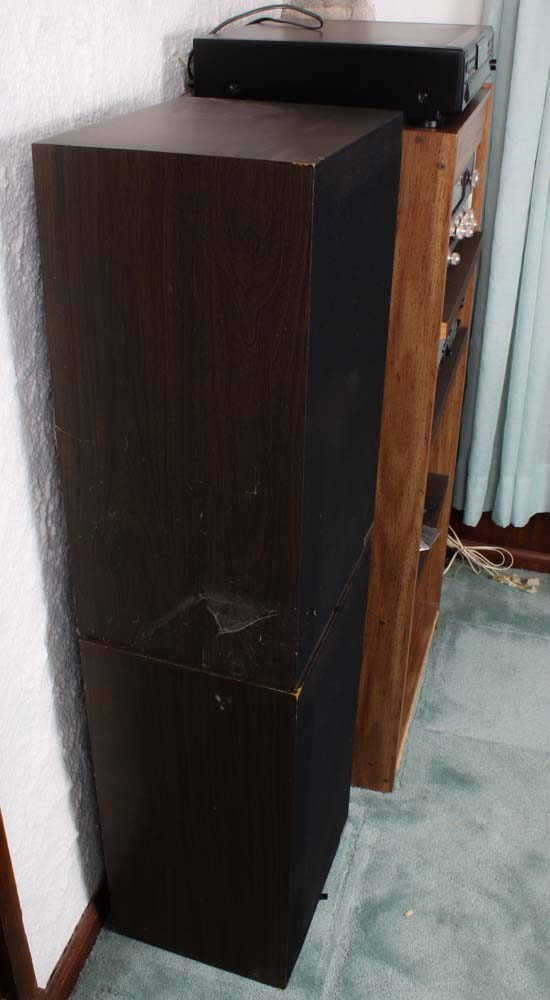 Vintage Ultralinear Speakers, Sony Stereo Set and Bookshelf