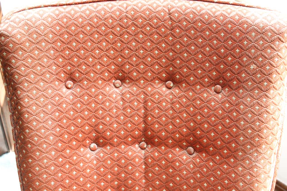 Upholstered Swivel Base Arm Chair