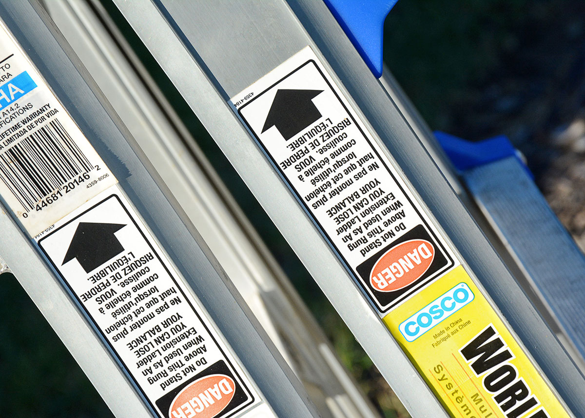 Costco "World's Greatest" Ladder with Blue Accents