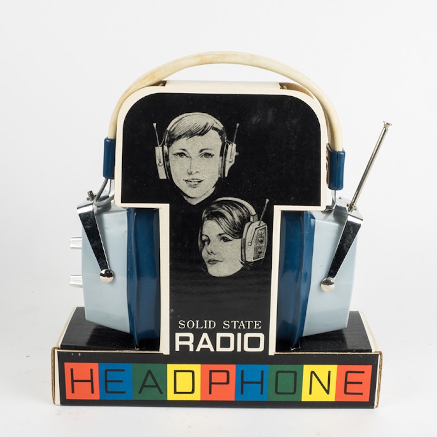 Vintage Solid State Radio Headphone
