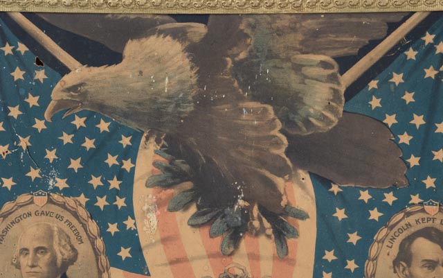 1917 Woodrow Wilson Framed Campaign Poster