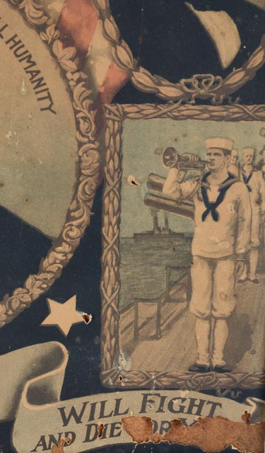 1917 Woodrow Wilson Framed Campaign Poster