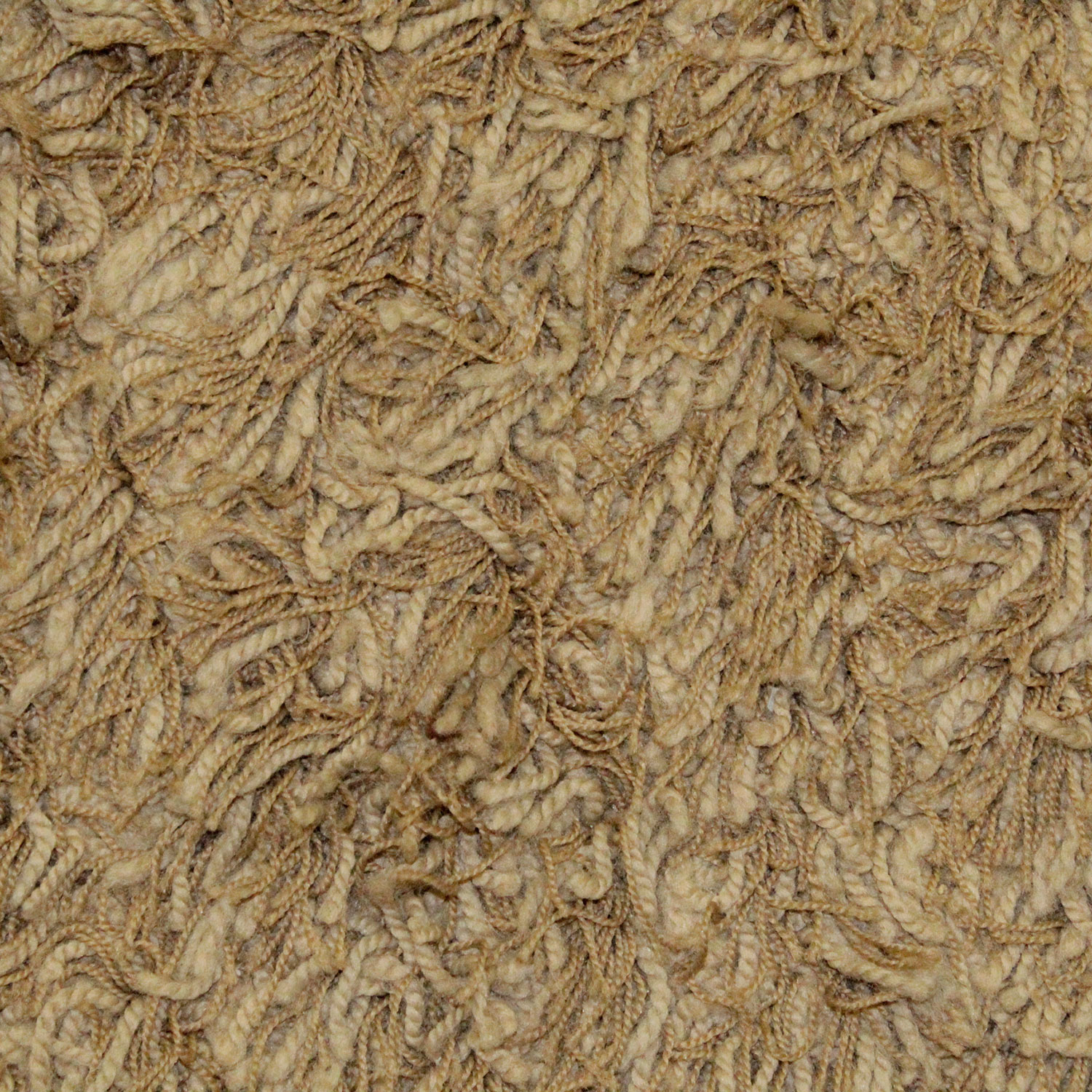 Machine-Made Mocha Brown Shag Rug