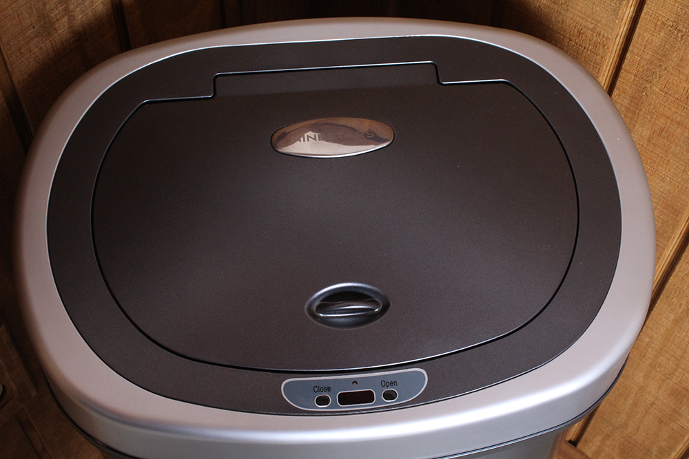 Stainless Steel Ninestars Auto-Motion Sensor Trash Bin