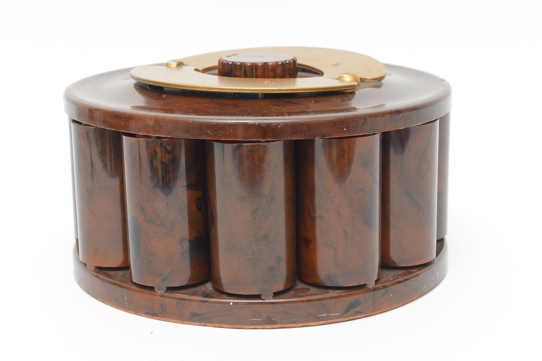 Mid-Century "Turn It Co." Poker Chip and Card Holder Set