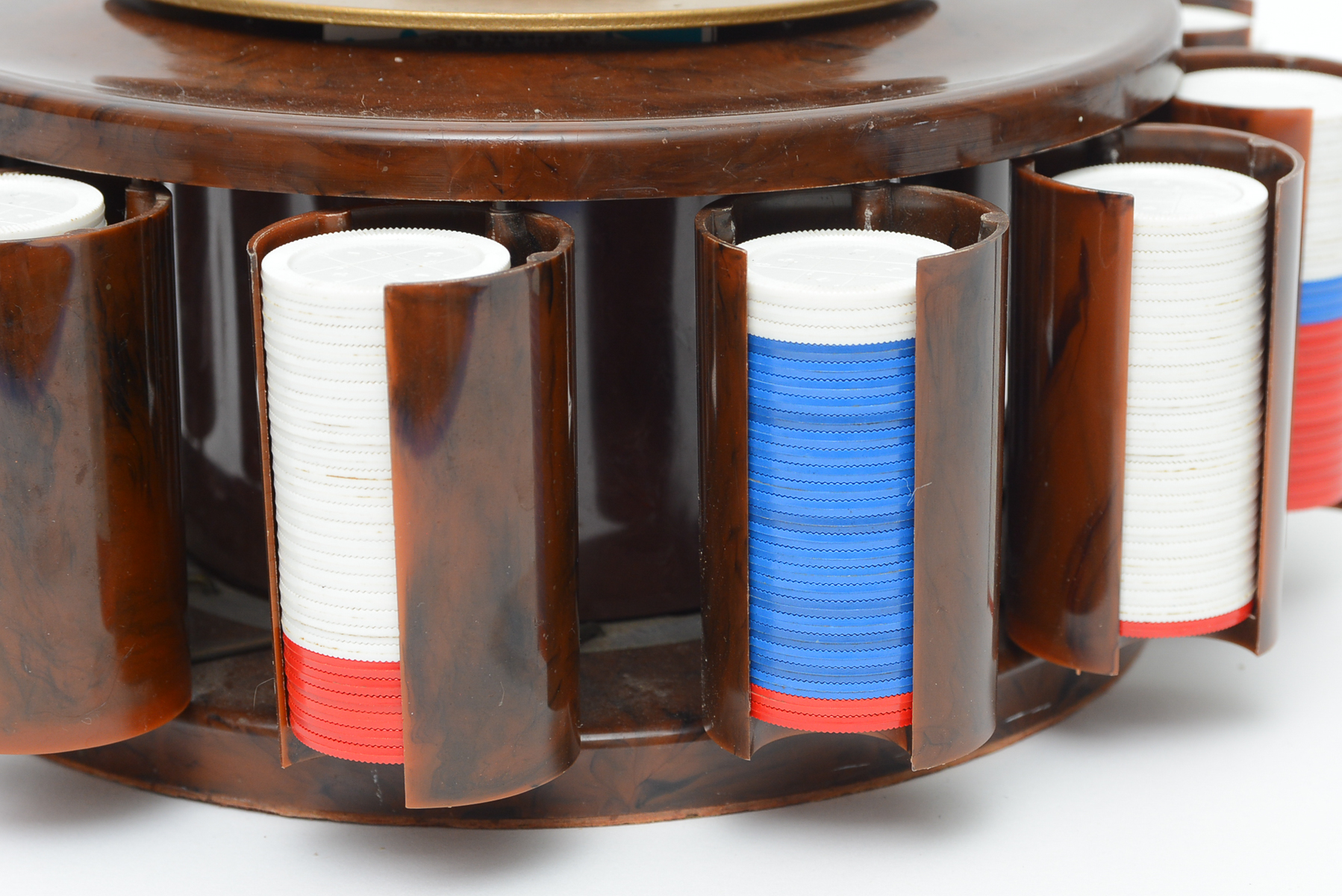 Mid-Century "Turn It Co." Poker Chip and Card Holder Set