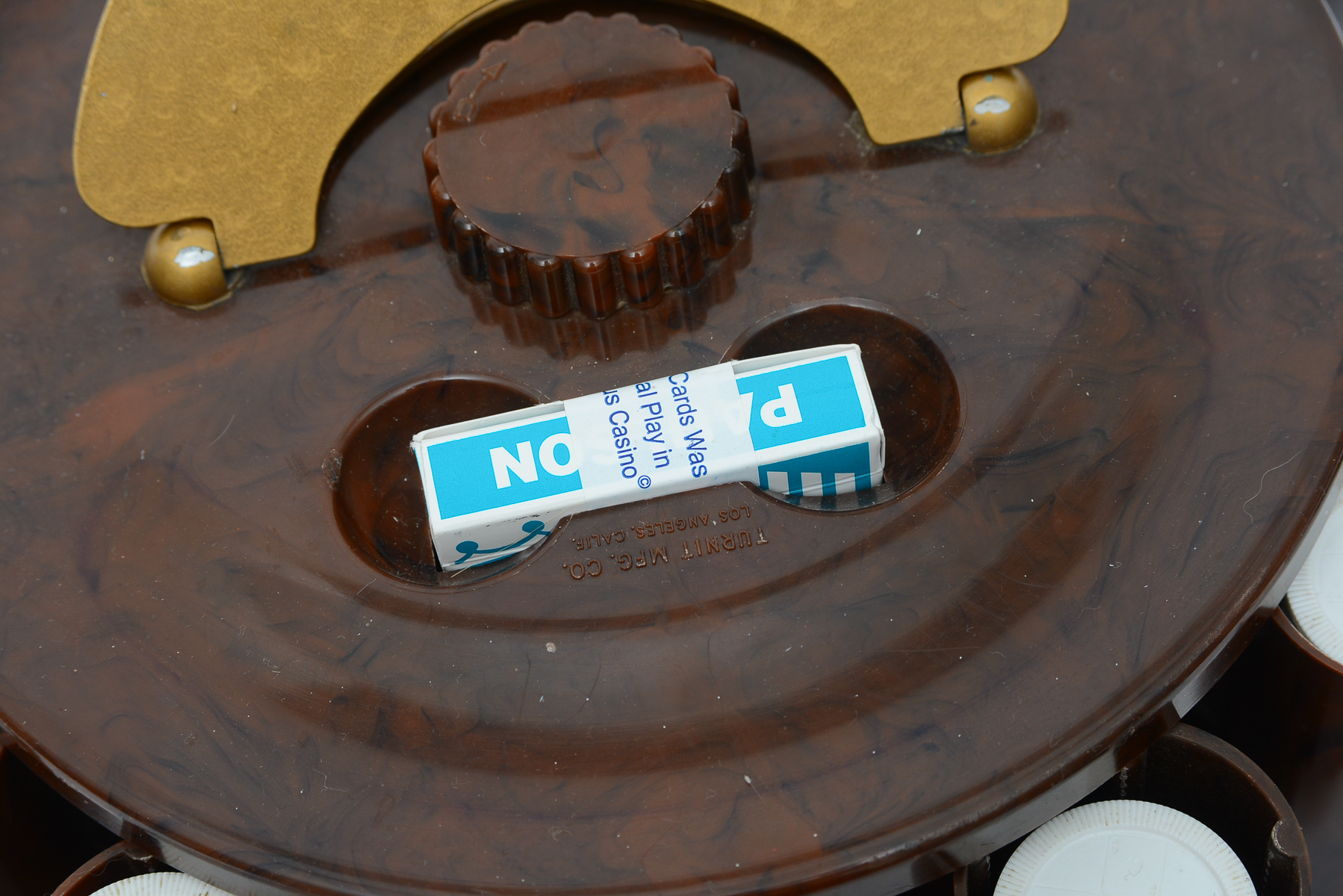 Mid-Century "Turn It Co." Poker Chip and Card Holder Set