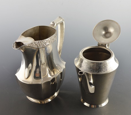 Silver Plated Rogers Teapot and Community Pitcher