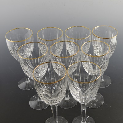 Lenox Crystal Clarity Gold Rim Wine Glasses