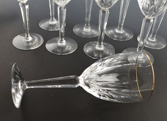 Lenox Crystal Clarity Gold Rim Wine Glasses