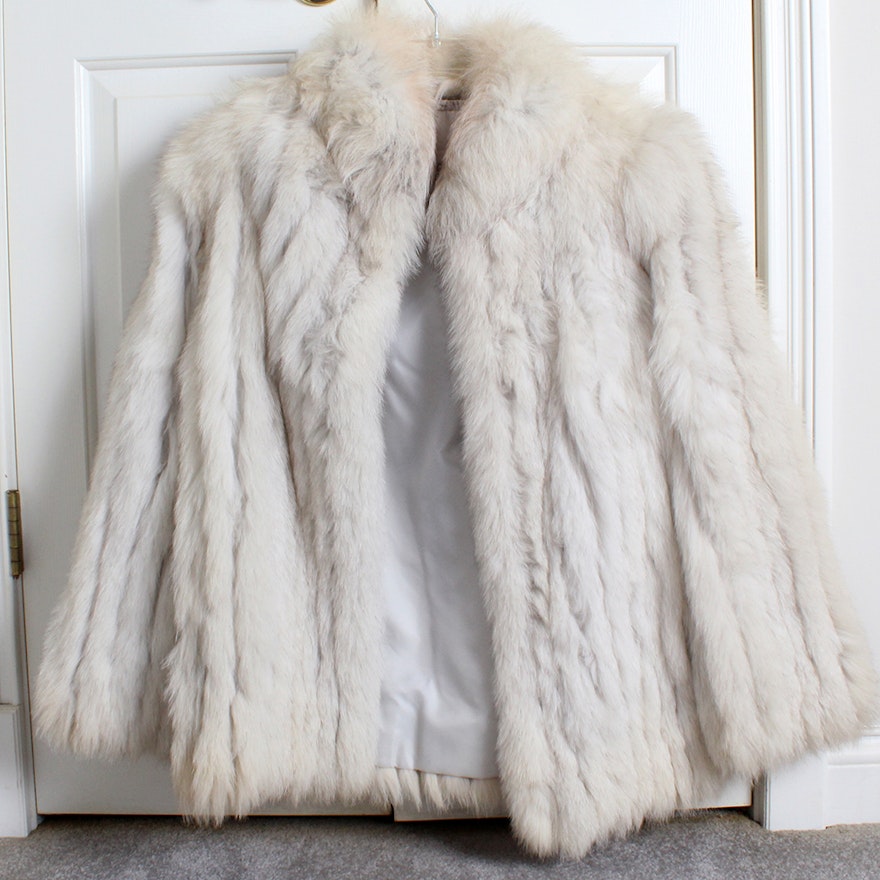 Norwegian Blue Fox Fur Coat by Saga Fox