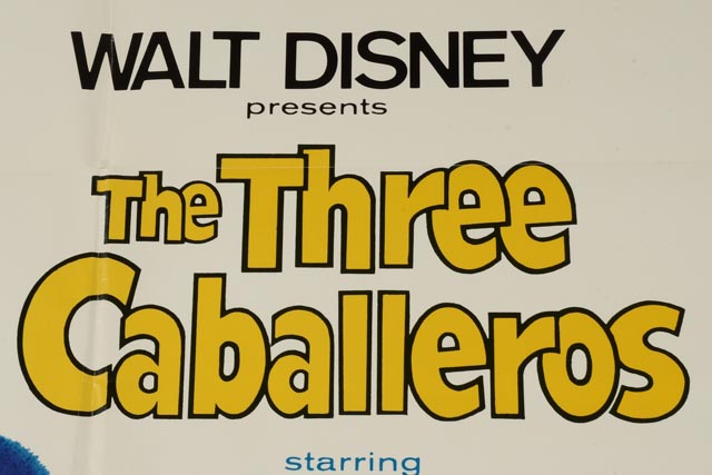 Unframed 1977 Original Disney Theatrical Re-Release Poster "The Three Caballeros"