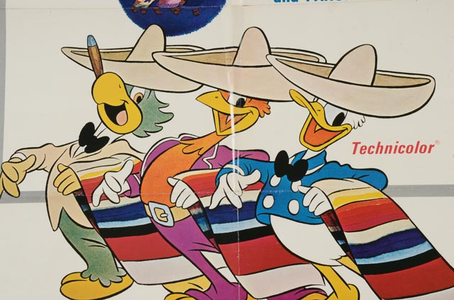 Unframed 1977 Original Disney Theatrical Re-Release Poster "The Three Caballeros"