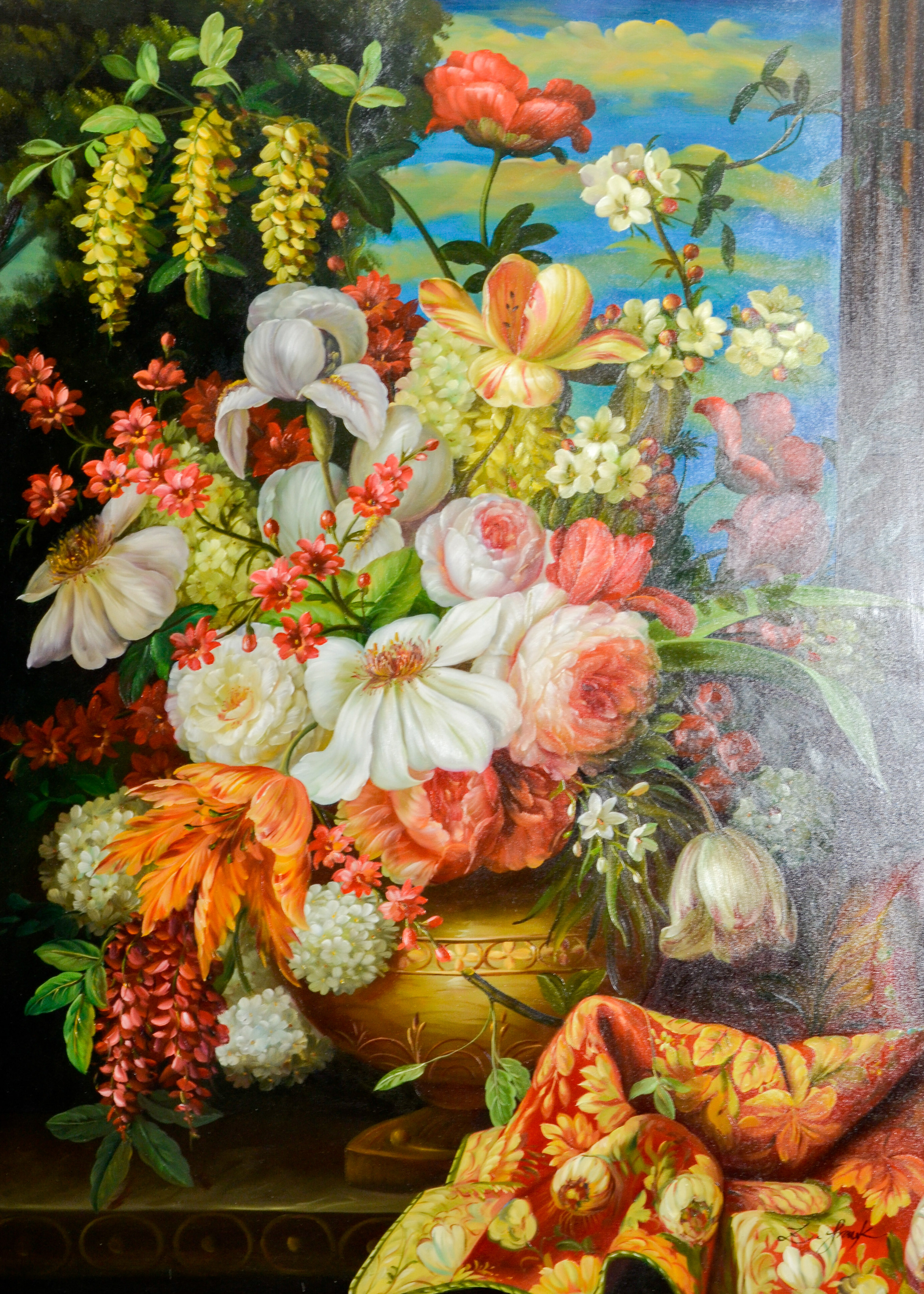 L. Frank Still Life Oil Painting