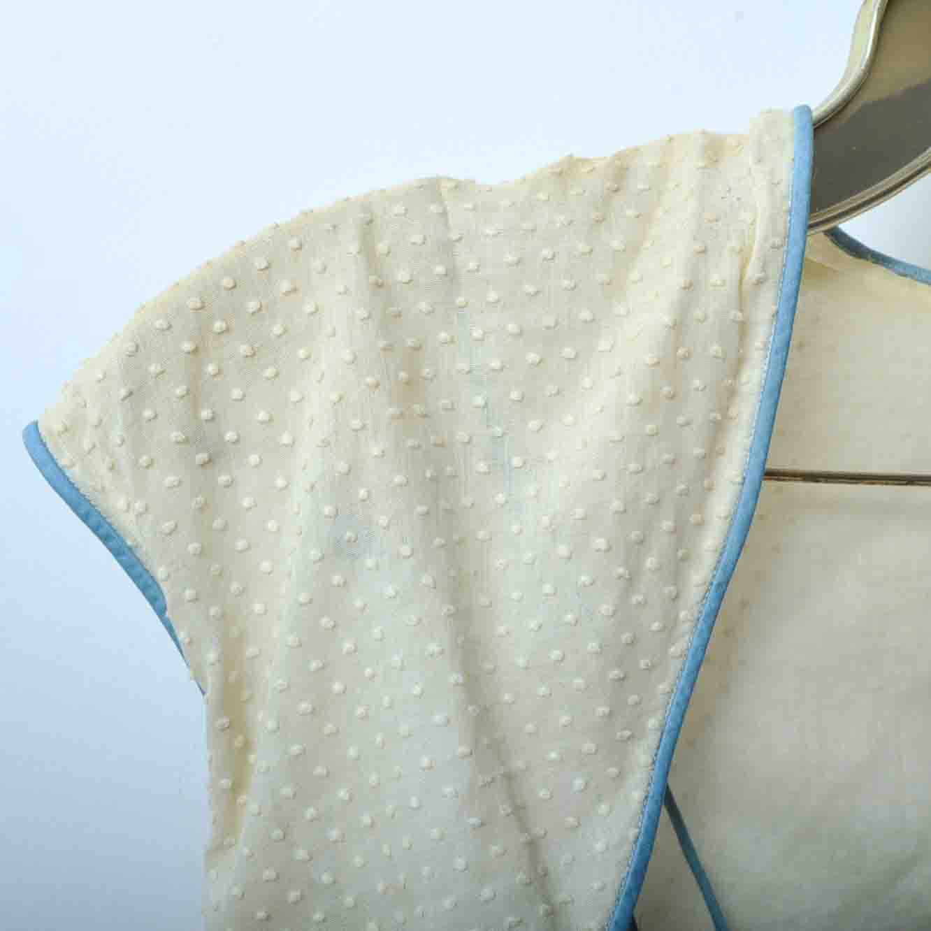 Vintage White Daisy and Dot Dress with Cropped Jacket