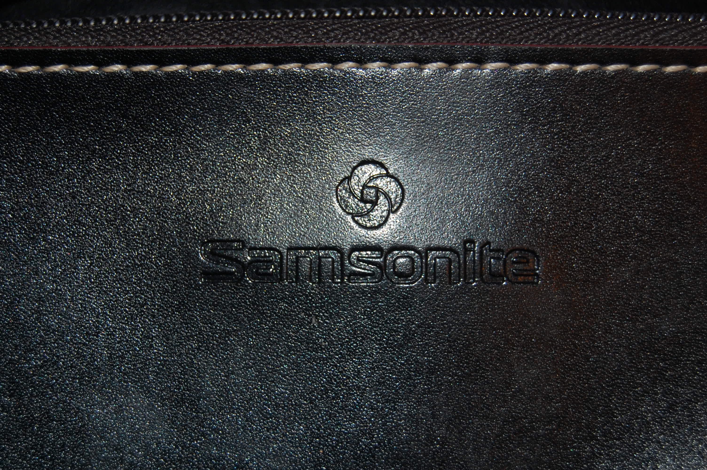 Leather Samsonite Computer Bag with Two Brookstone Leather iPad Cases