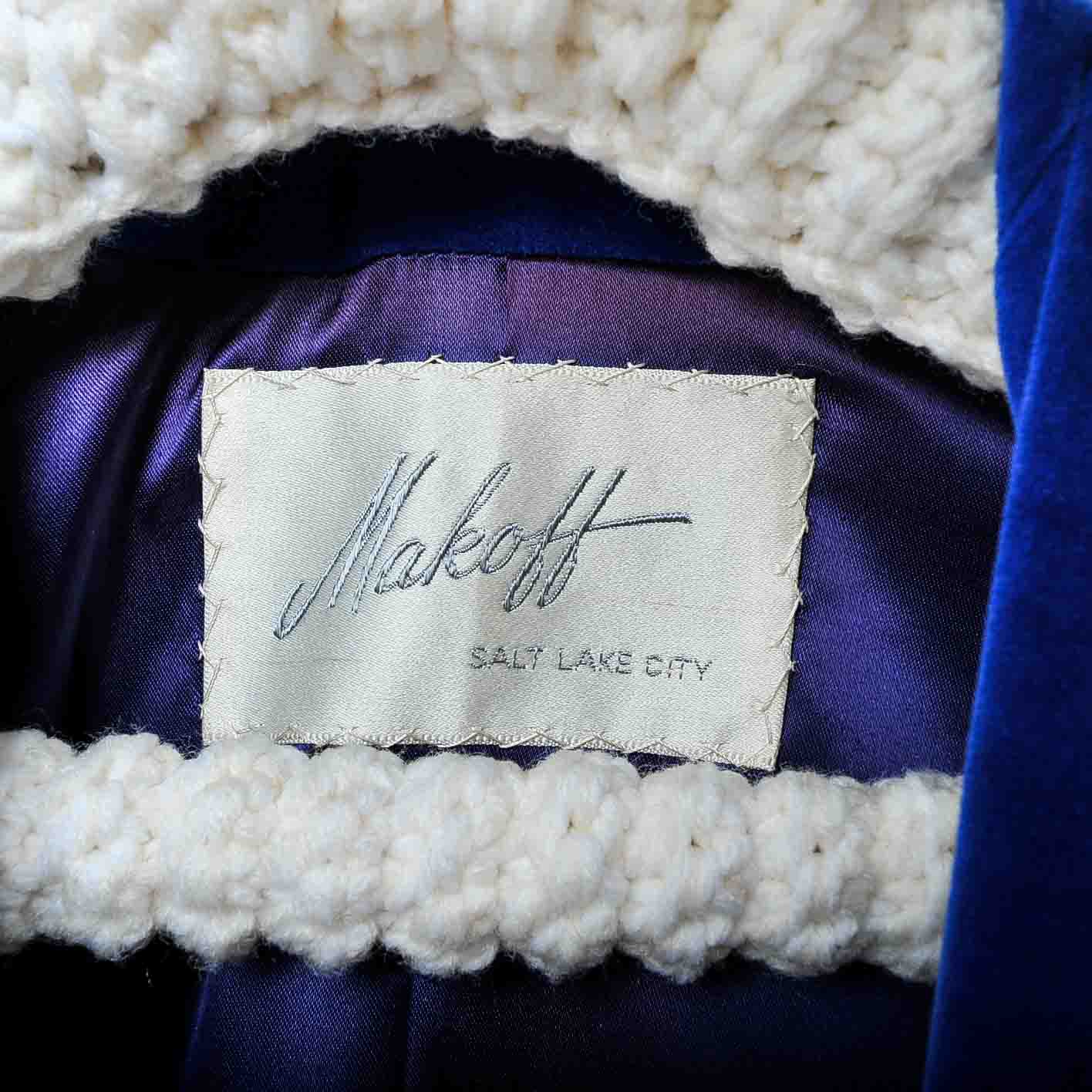 Vintage Makoff Royal Blue Velvet Jacket