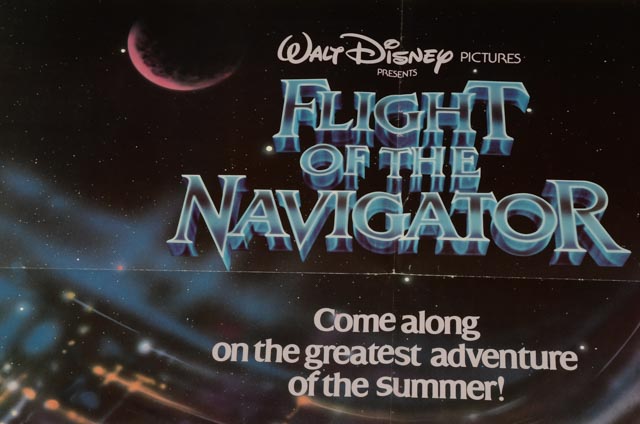 Original 1986 One-Sheet Theatrical Release Poster for Walt Disney's "Flight of the Navigator"