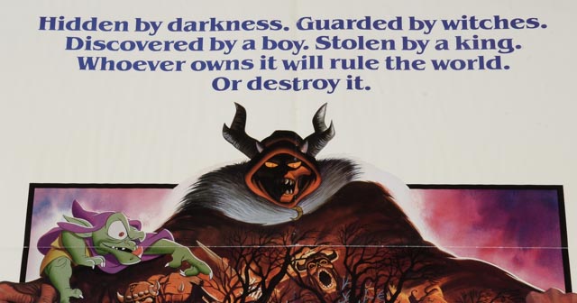 Original 1985 Advance One-Sheet Theatrical Release Poster for Walt Disney's "The Black Cauldron"